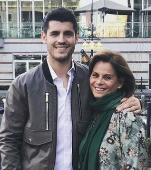Susana Martin Ramos with her son Alvaro Morata.